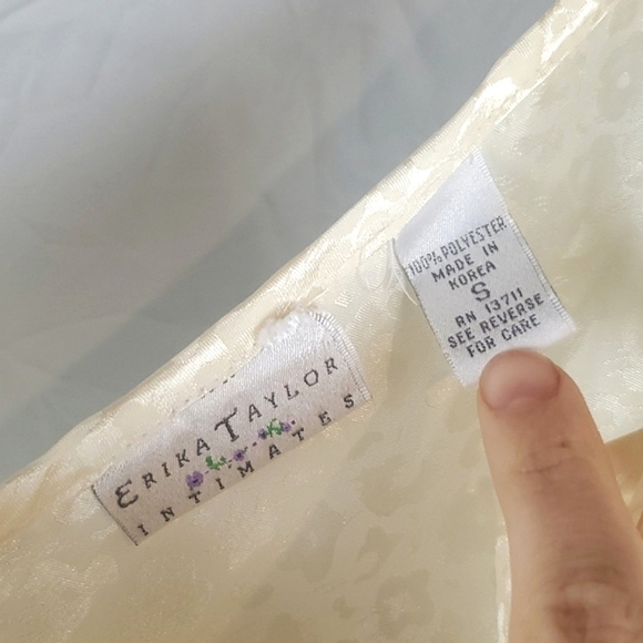 Vintage Erika Taylor Cream Satin Slip Dress - Picture 4 of 7